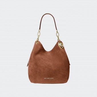 Bolso de hombro grande de ante Lillie de Michael Kors