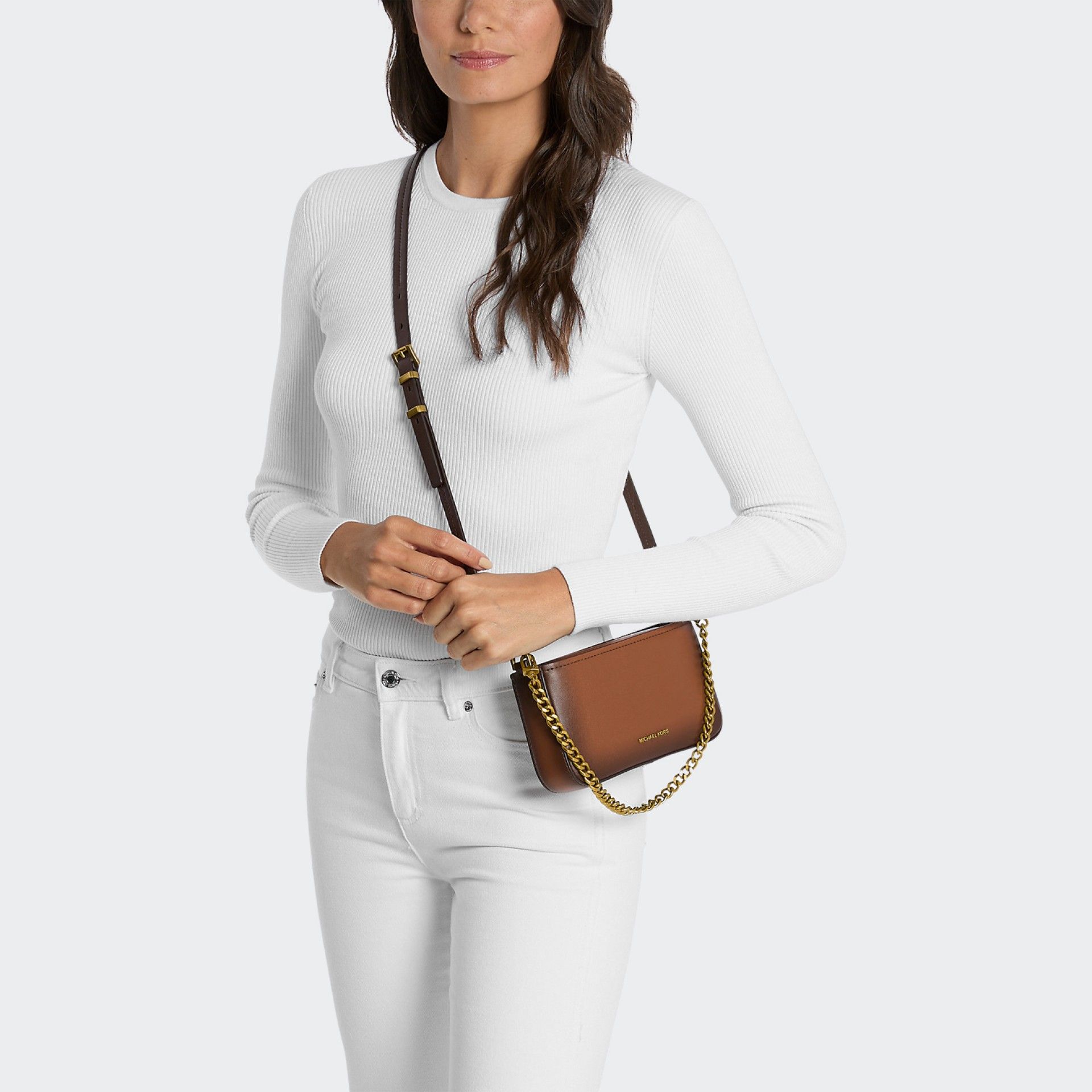Bolso bandolera pequeño Michael Kors Bryant de piel pulida