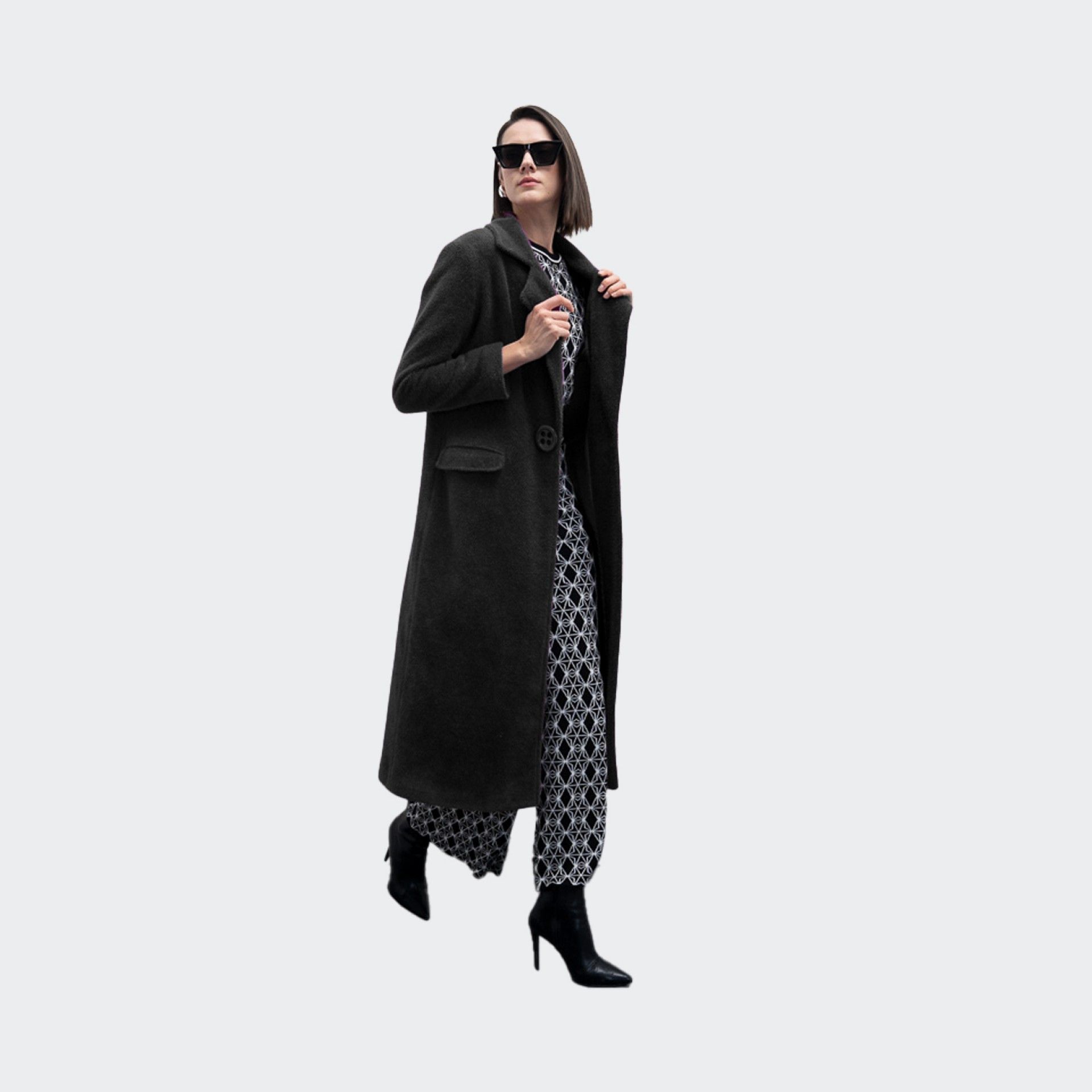 Abrigo largo de lana Goa Goa