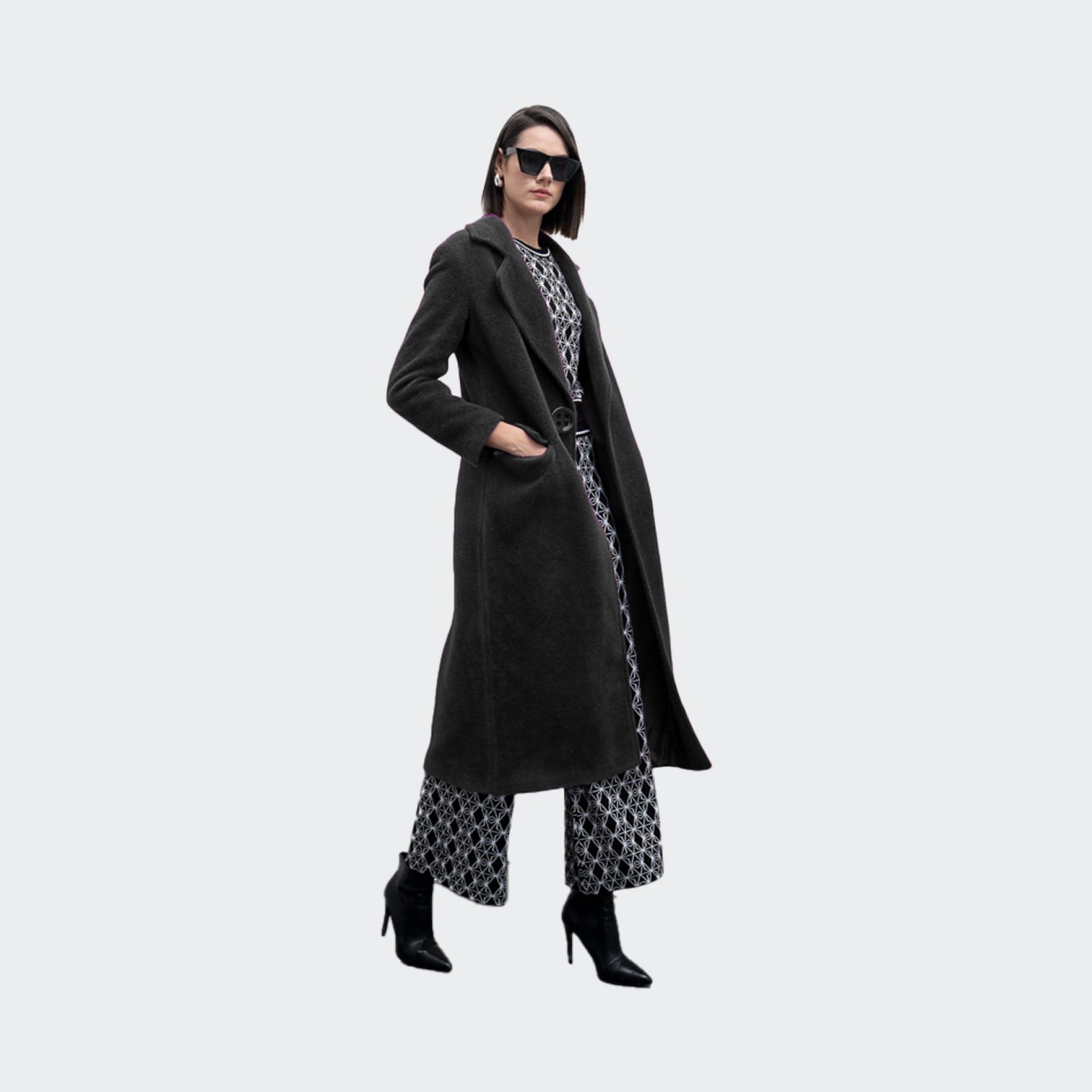 Abrigo largo de lana Goa Goa