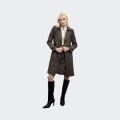 Casaco Trench Coat com Padro Leopardo Goa Goa