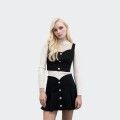 Top de malla Goa Goa con botones y cremallera