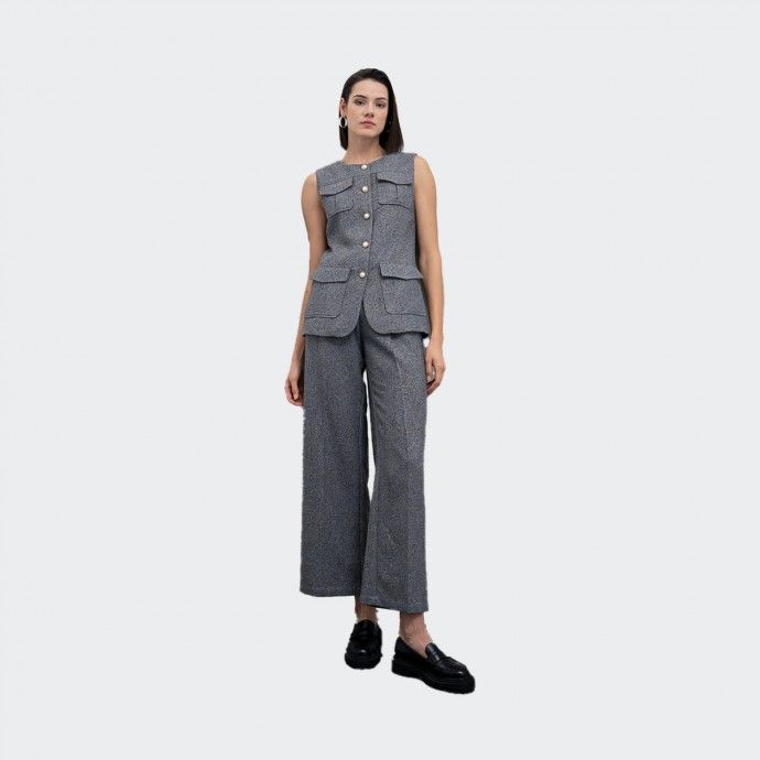 Goa Goa Textured Wide Leg Trousers