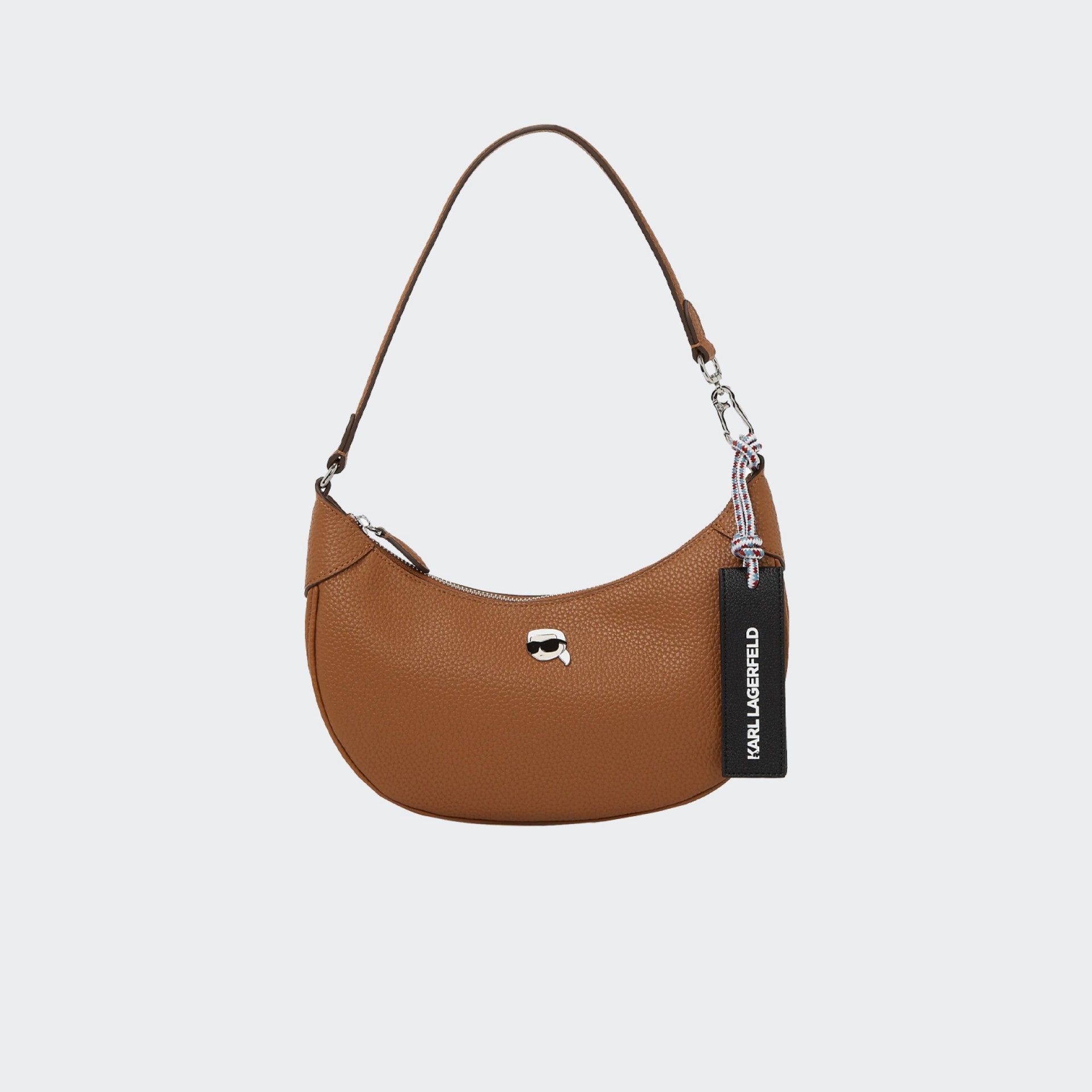 Karl Lagerfeld Ikon Pebble Half Moon Shoulder Bag