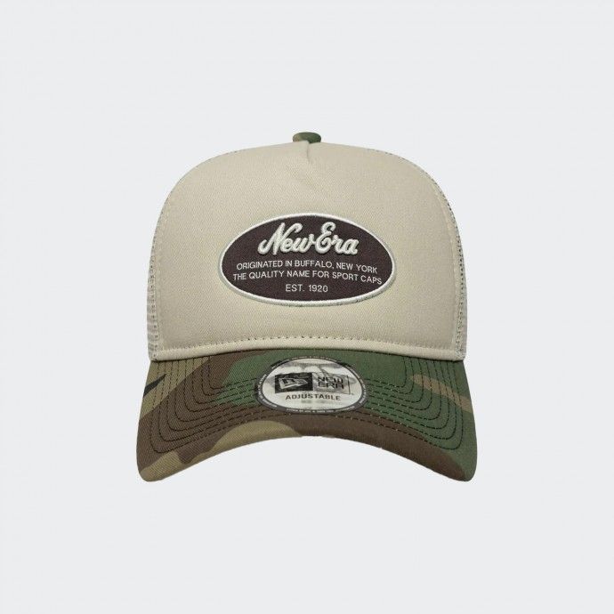 Gorra New Era con parche ovalado y camuflaje