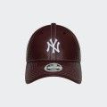 Casquette New Era New York Yankees MLB Topstitch Cuir synthtique