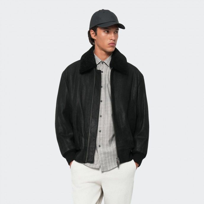 Manteau en cuir Boss
