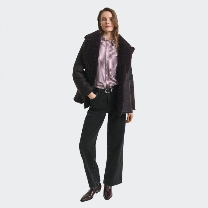 Camisa clásica de popelina a rayas