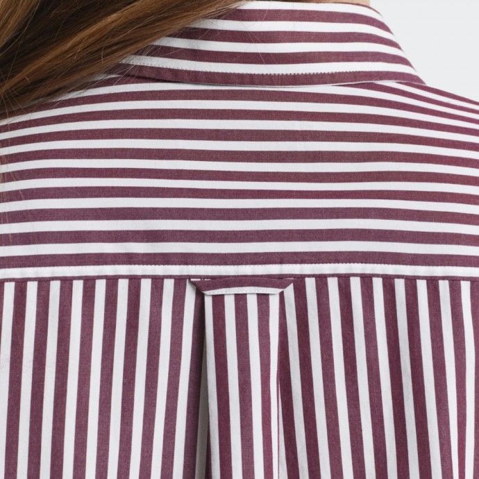 Camisa clásica de popelina a rayas