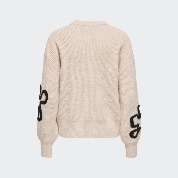 Pull en tricot fleuri uniquement