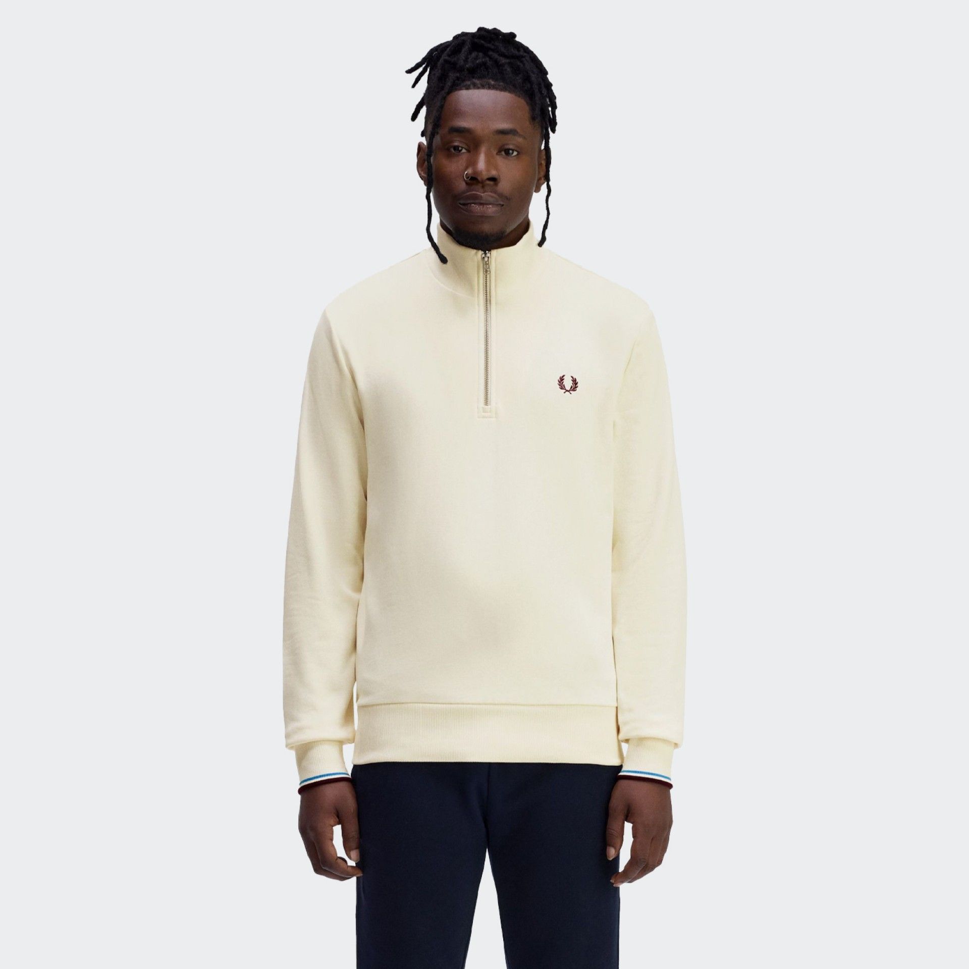 Pull Fred Perry à demi-zip