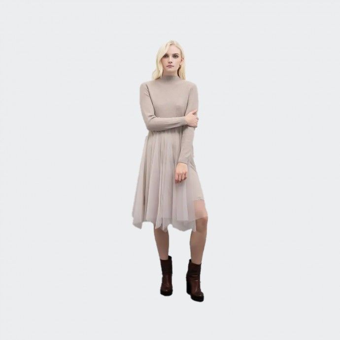 Vestido de Malha e Saia de Tule Goa Goa