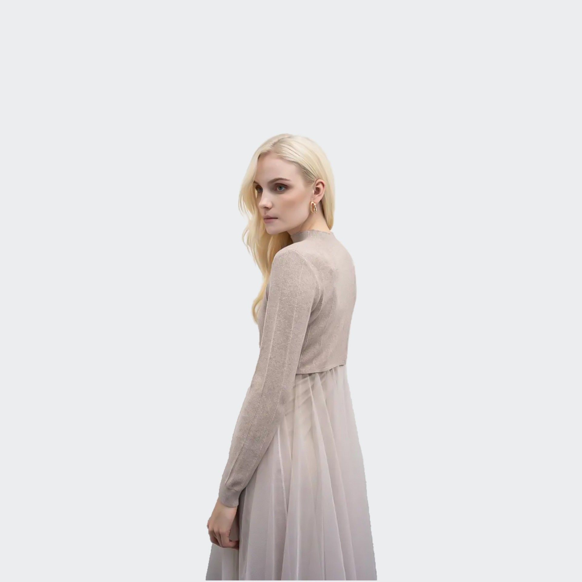 Vestido de Malha e Saia de Tule Goa Goa