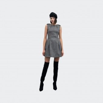 Vestido de L Tweed com Lantejolas