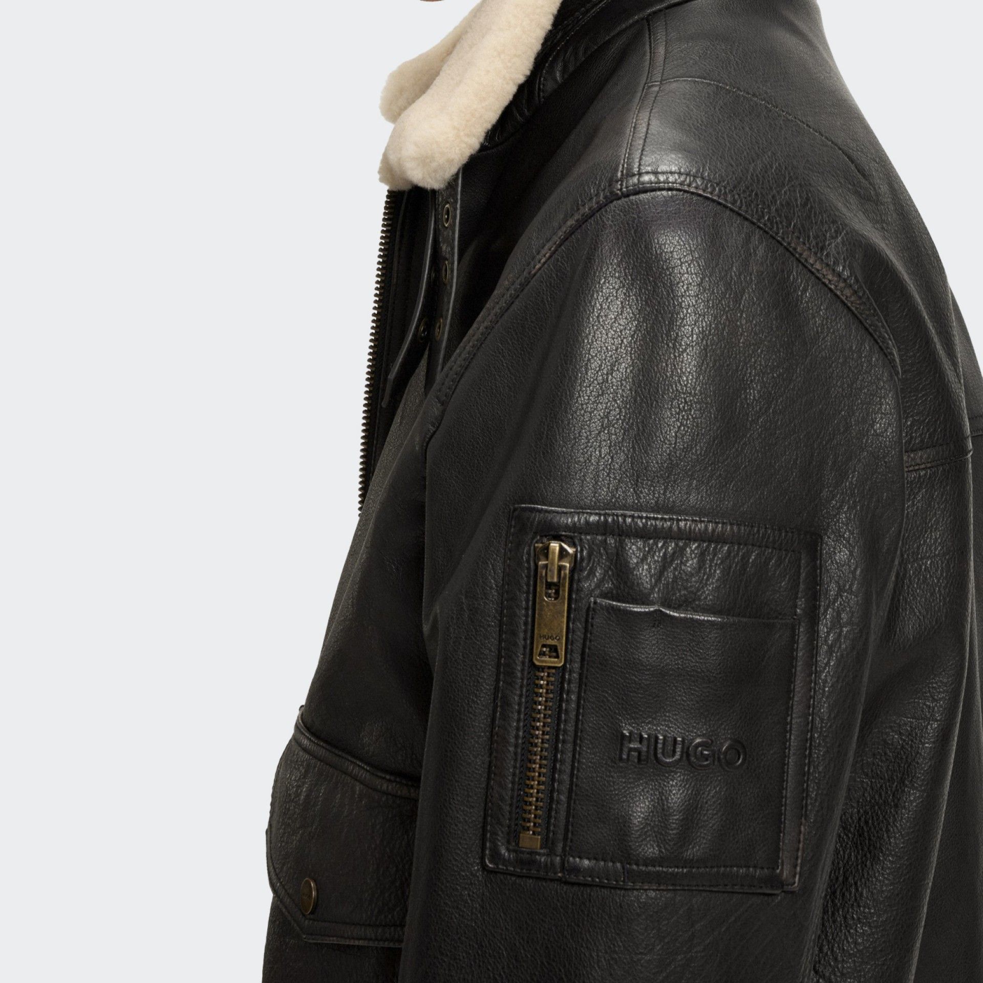 Chaqueta de piel Hugo
