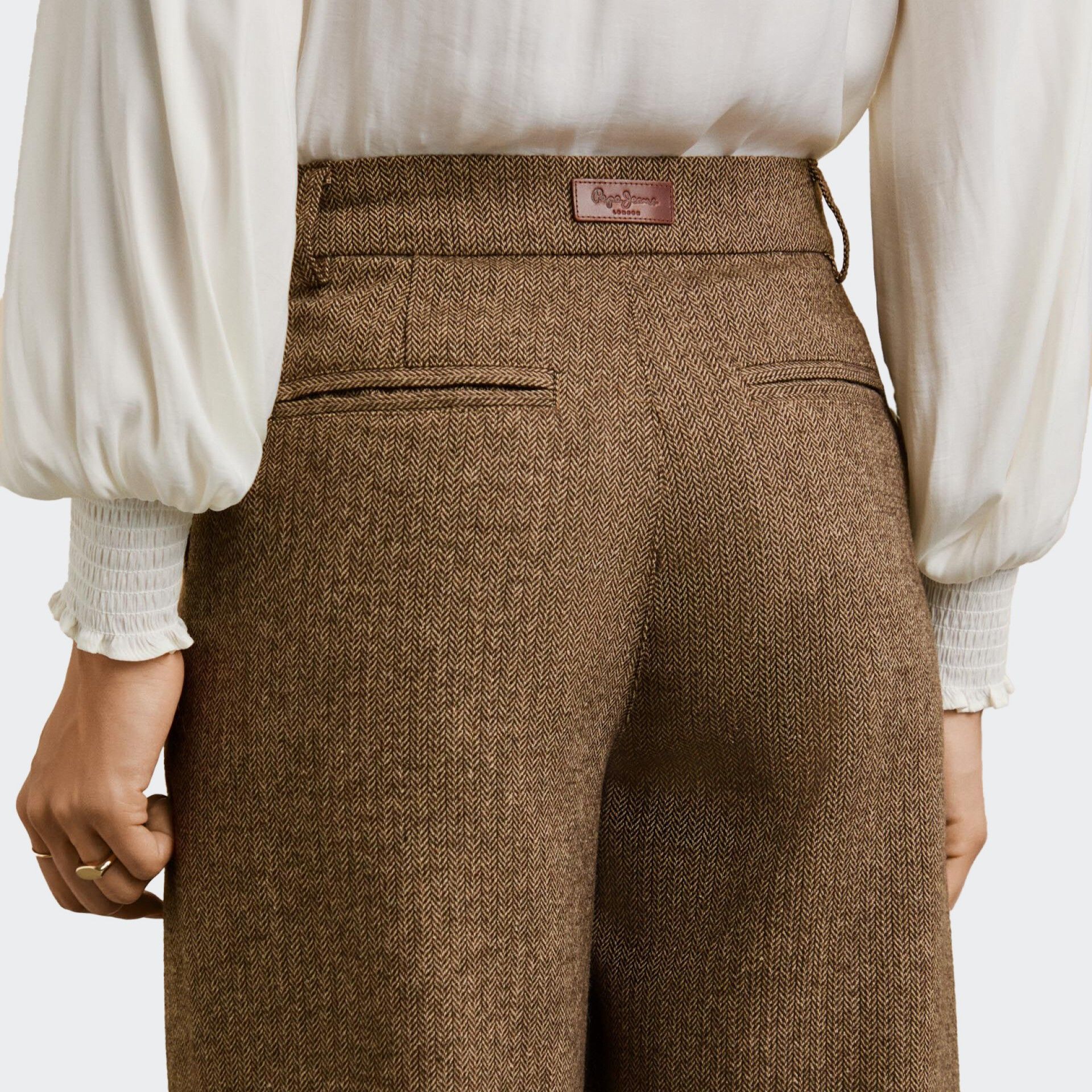 Pantalones en Tejido Espiga Pepe Jeans