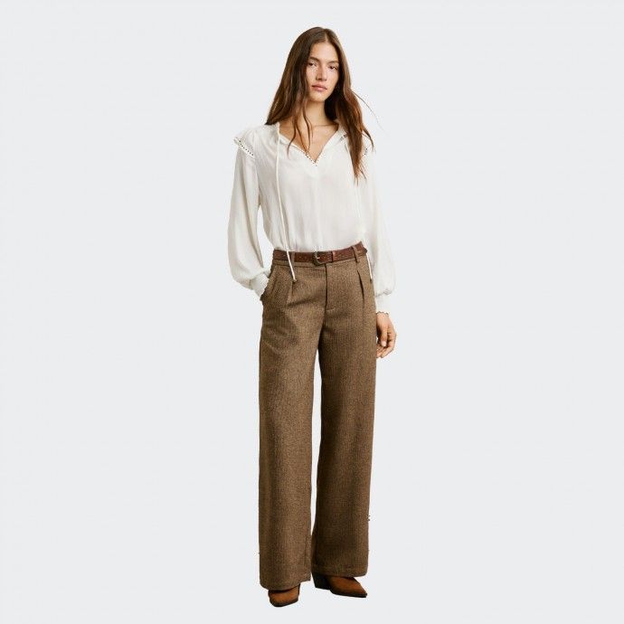 Pantalon en Tissu à Chevrons Pepe Jeans