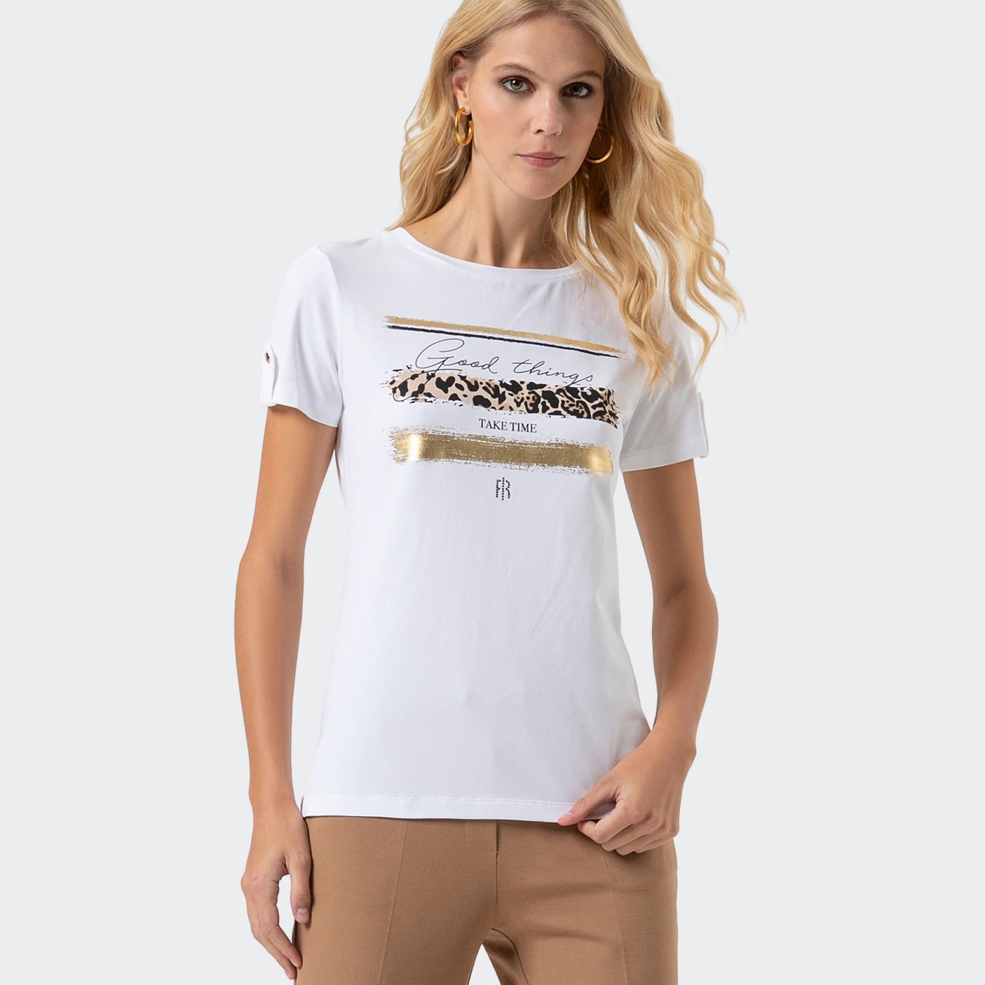 T-shirt en Jersey de Coton Coupe Classique Fracomina