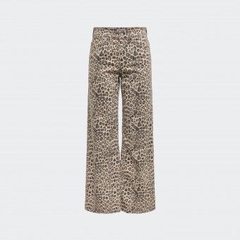 Pantalones vaqueros con estampado animal Only