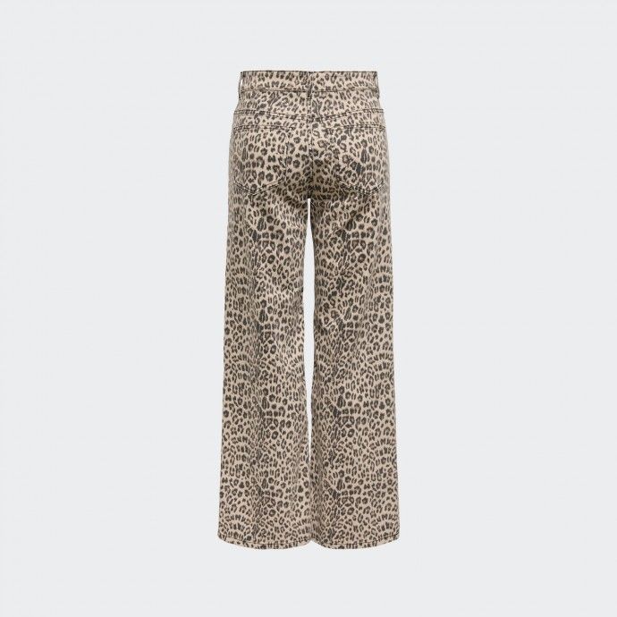 Pantalones vaqueros con estampado animal Only