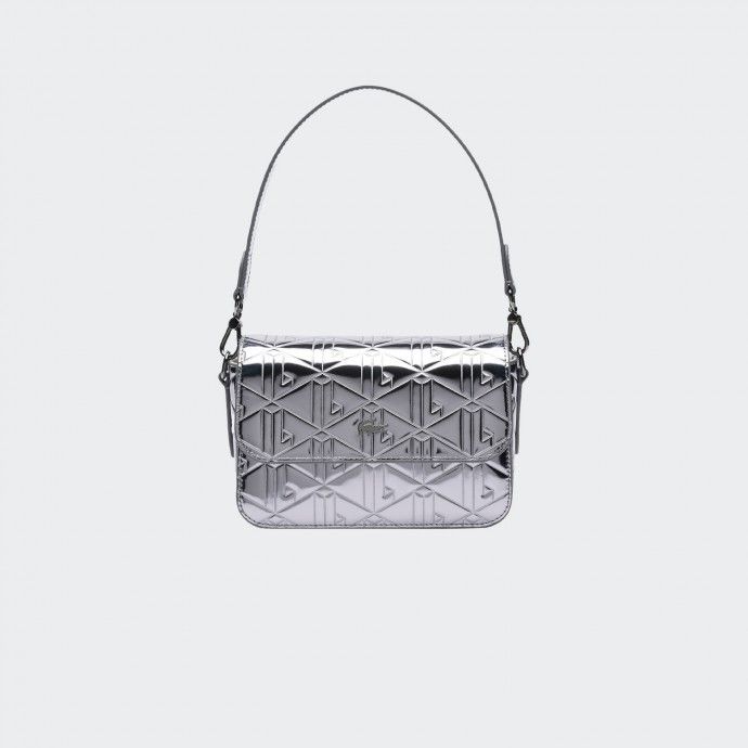 Sac  bandoulire Lacoste gris mtallis