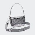 Sac  bandoulire Lacoste gris mtallis
