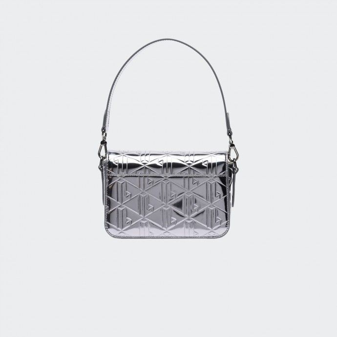 Lacoste Gray Metallic Shoulder Bag