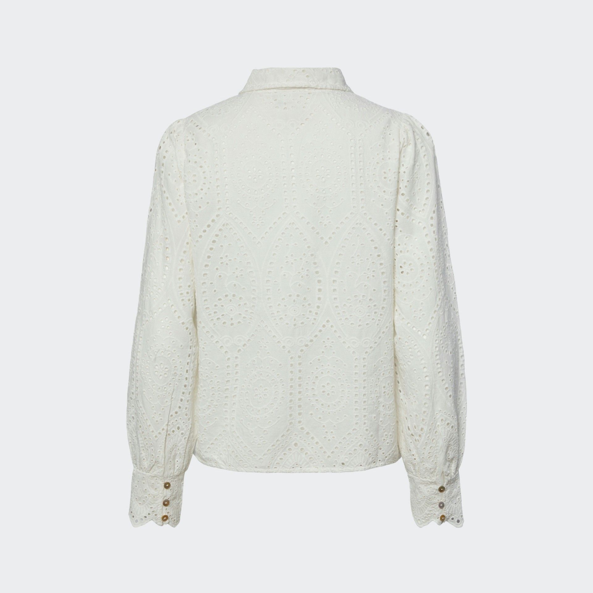 Camisa con bordado inglés YAS