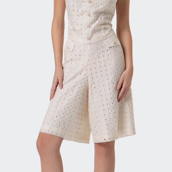 Fracomina Lace Flare Shorts