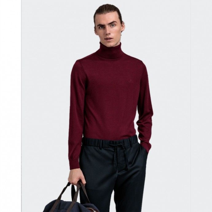 Suéter de cuello alto de lana merino extrafina de Gant