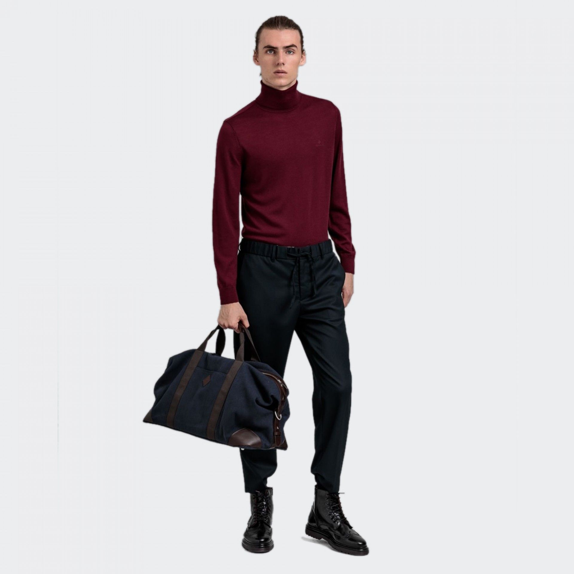 Suéter de cuello alto de lana merino extrafina de Gant