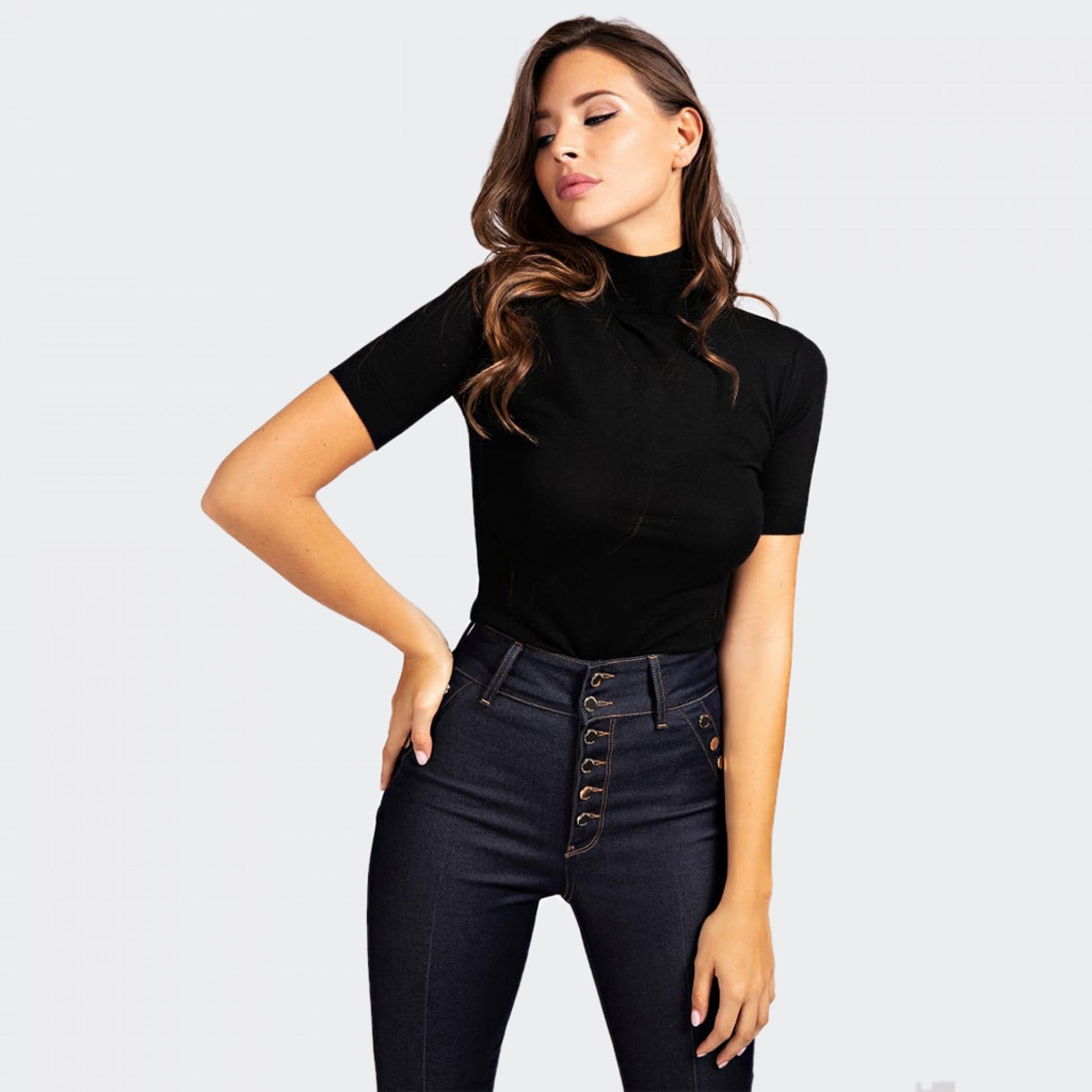 Suéter de cuello alto de punto Guess Marciano