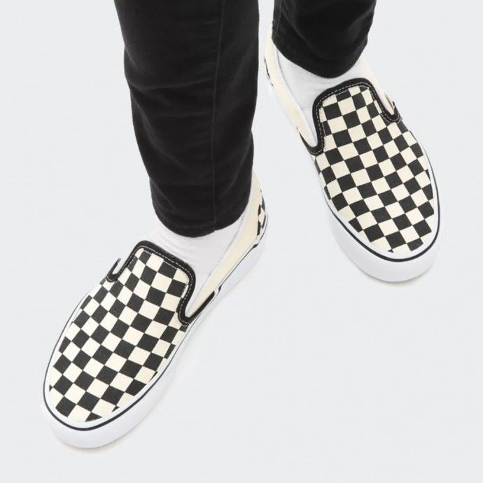 Vans Checkerboard Classic Slip-On Platform Sneakers