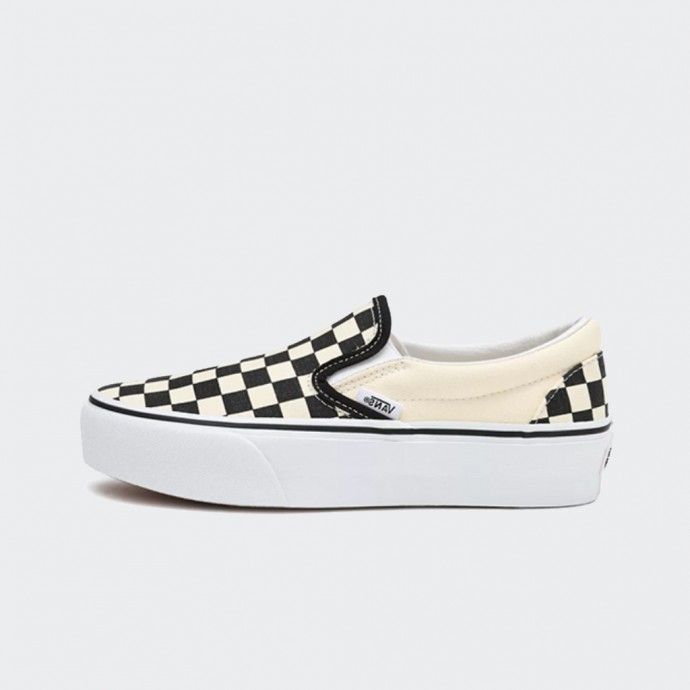Vans Checkerboard Classic Slip-On Platform Sneakers