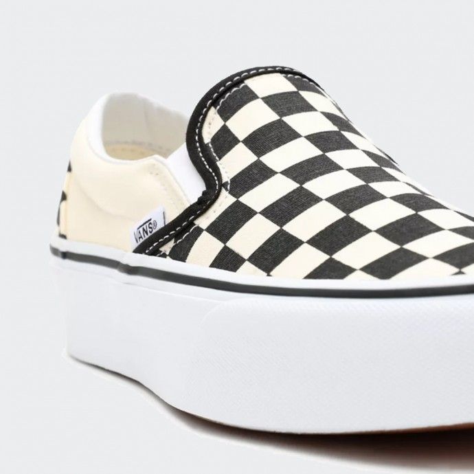 Vans Checkerboard Classic Slip-On Platform Sneakers