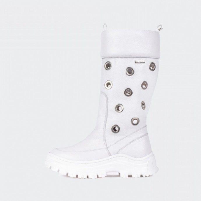 Friendly Fire Madame Silver Eyelets Boots