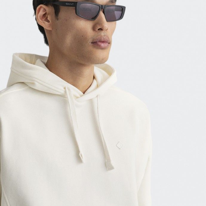 Sudadera Blanca con Capucha Icon G Essential Sweat de Gant