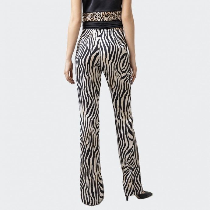 Pantalones palazzo con estampado de cebra Gaëlle Paris