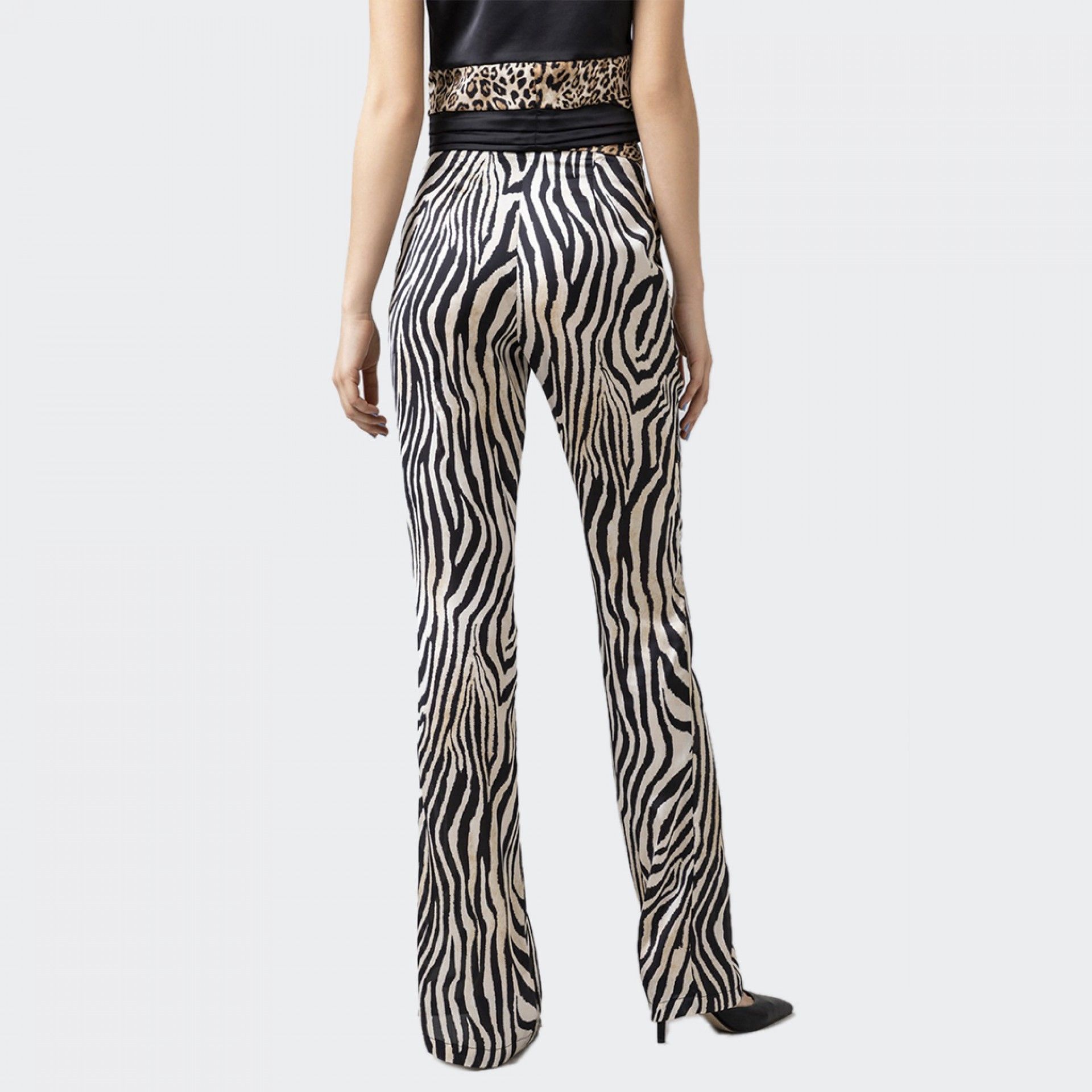 Pantalones palazzo con estampado de cebra Gaëlle Paris