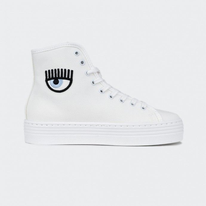 Baskets à logo et patch Chiara Ferragni