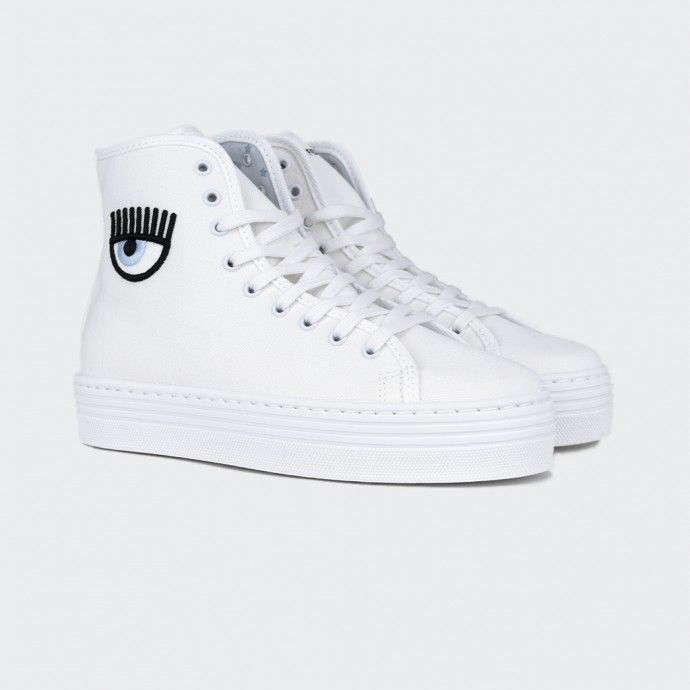 Baskets à logo et patch Chiara Ferragni