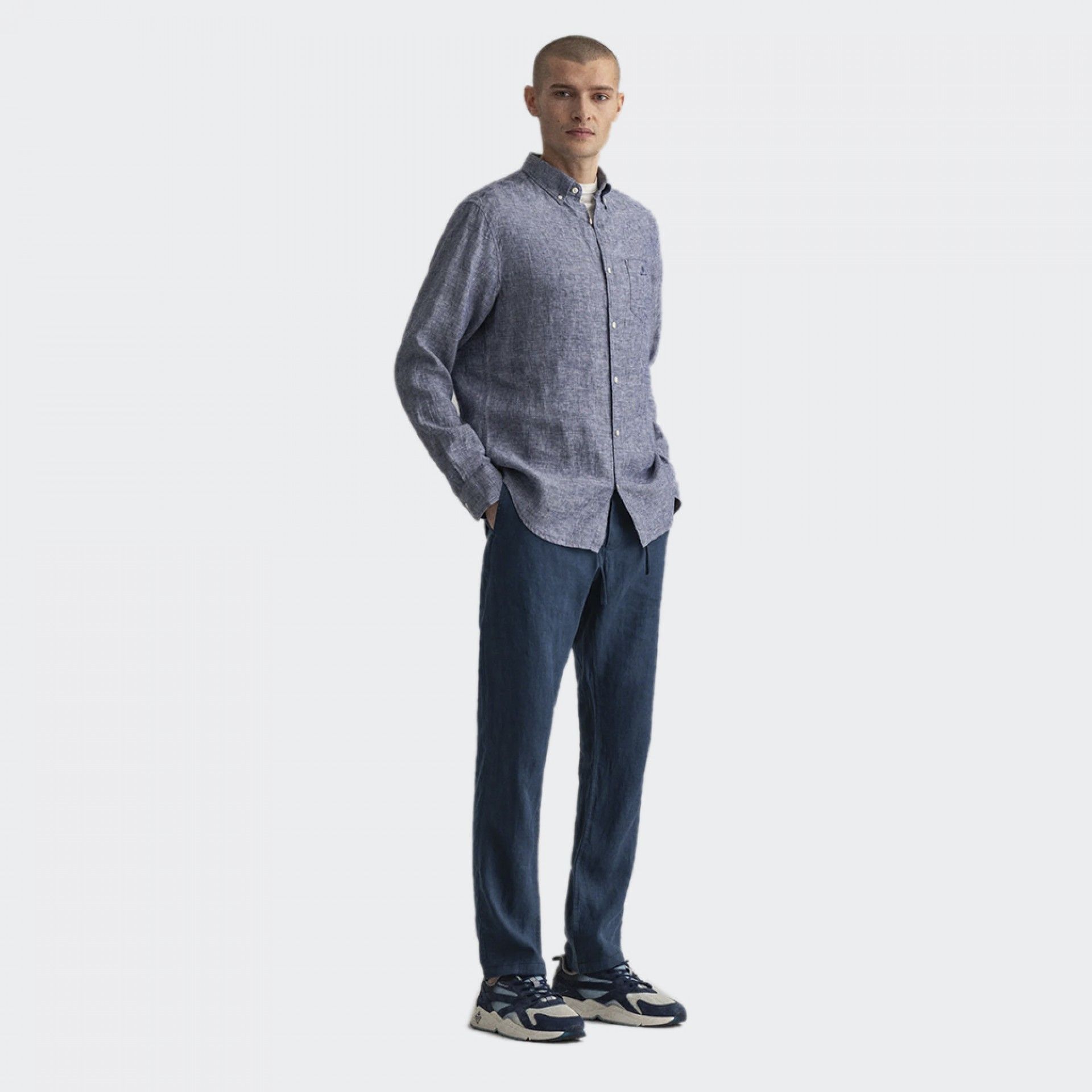Camisa de Lino Azul GANT