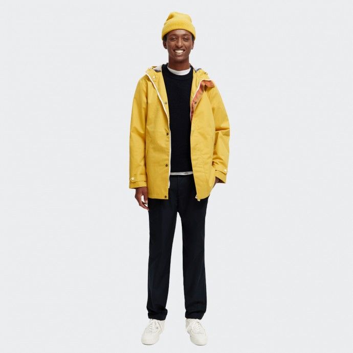 Scotch & Soda Waterproof Hooded Parka with Side Pockets