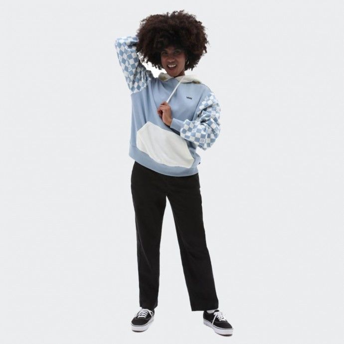 Vans Peace Checkerboard Blocked Hoodie Blue