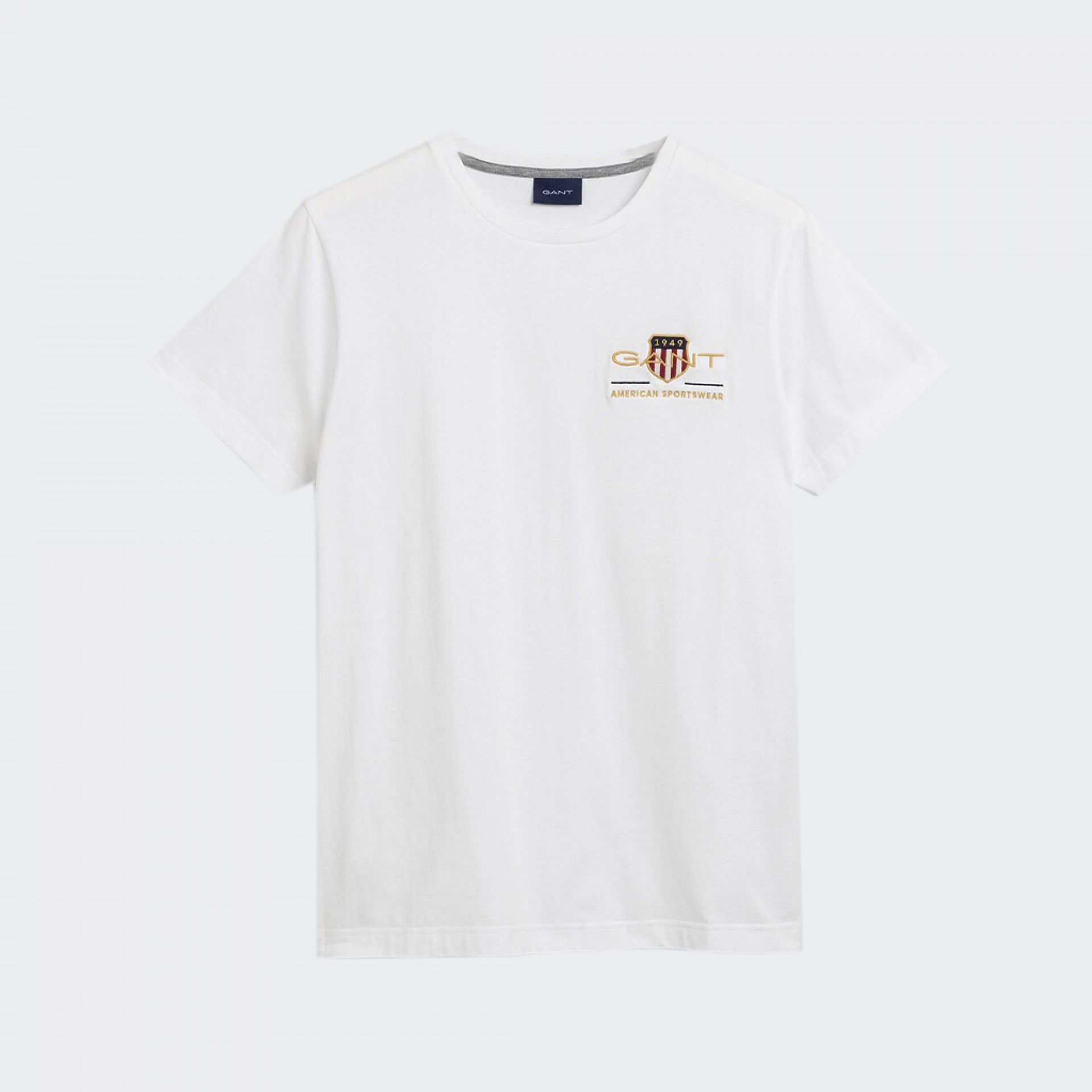 Camiseta GANT Escudo Bordado Blanca