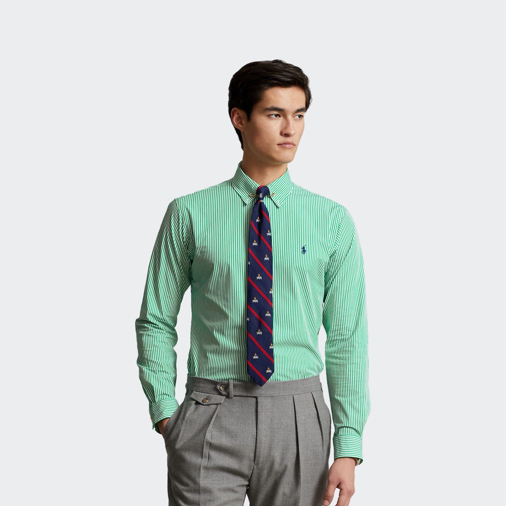 Chemise verte coupe slim Ralph Lauren