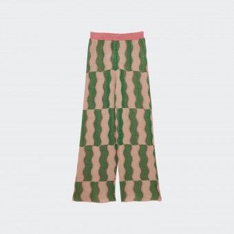 Pantalones palazzo de lurex con estampado M�me Road