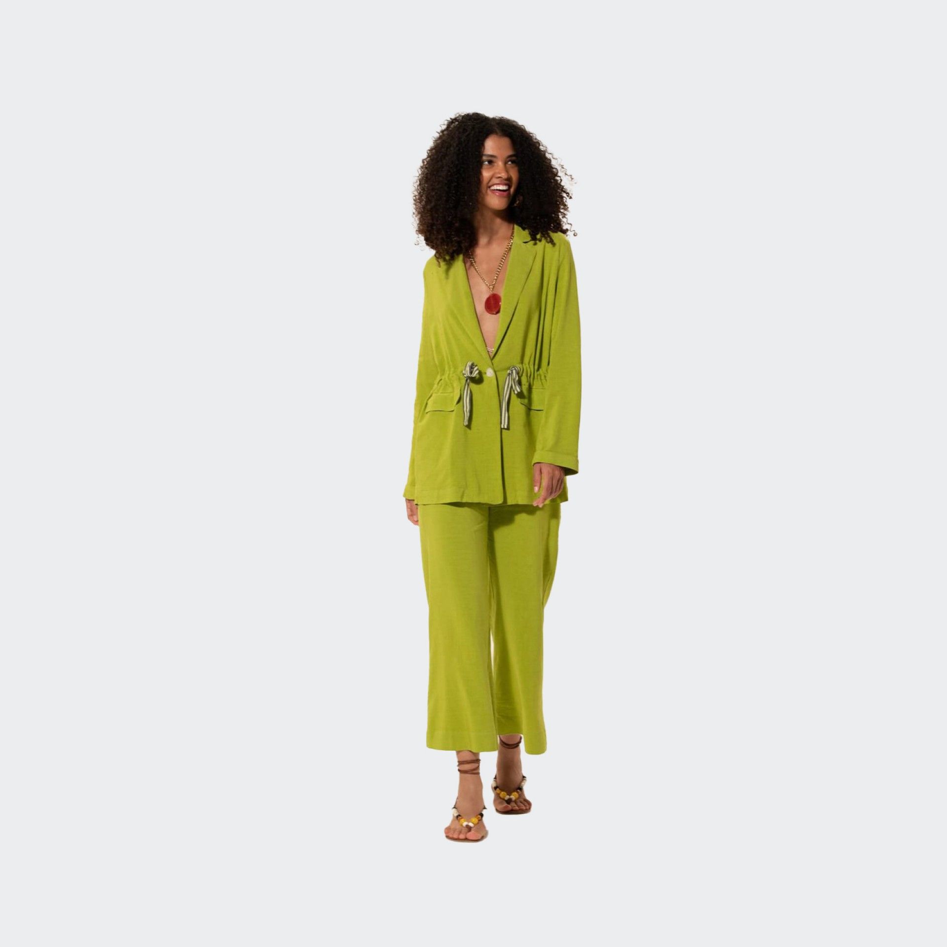 Blazer con cordón en la cintura Même Road