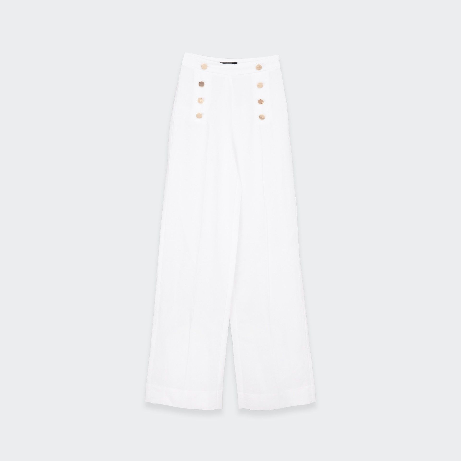 Pantalon palazzo taille haute Fracomina avec boutons dorés