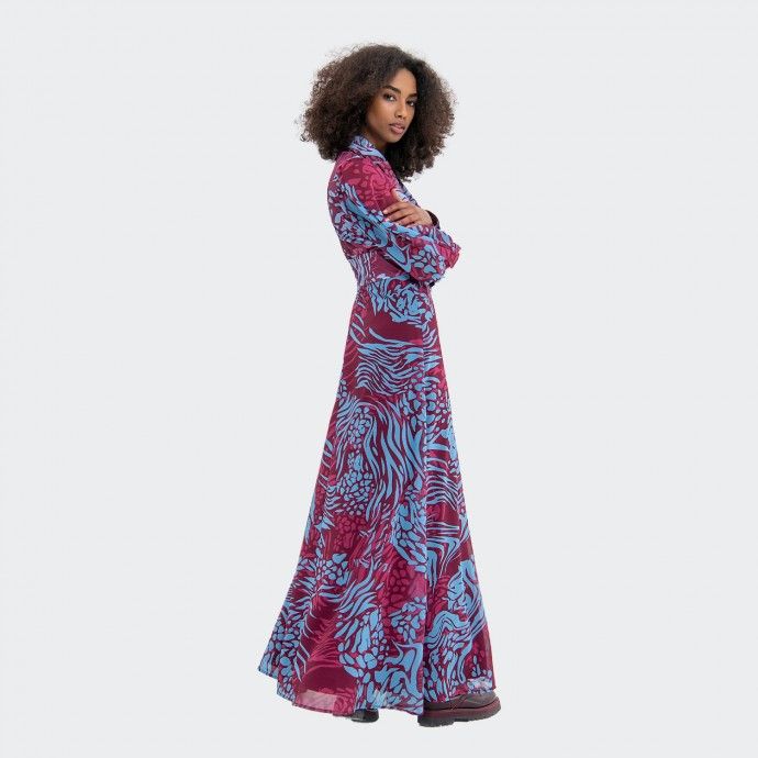 Vestido camisero largo Fracomina con estampado